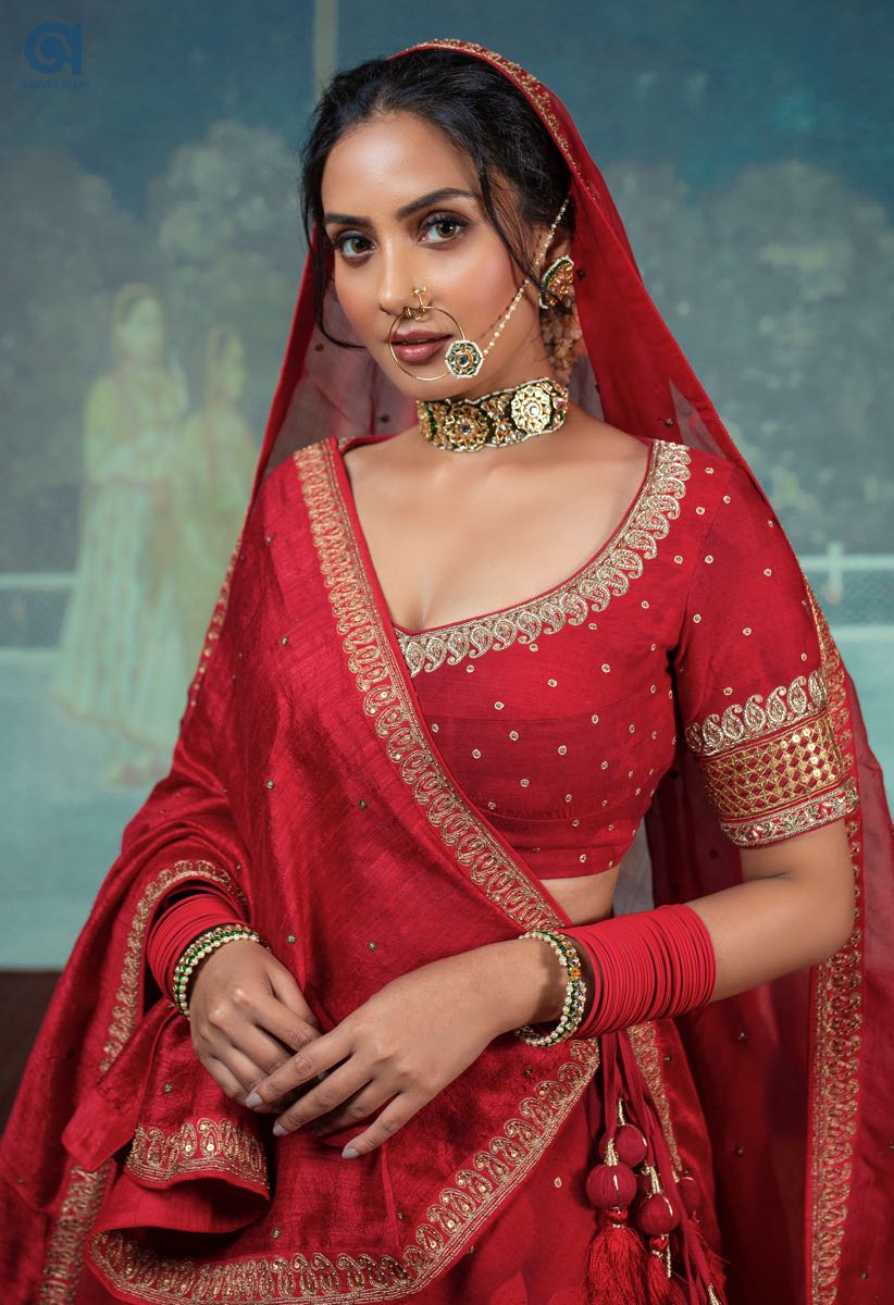 Hand Printed Lehenga