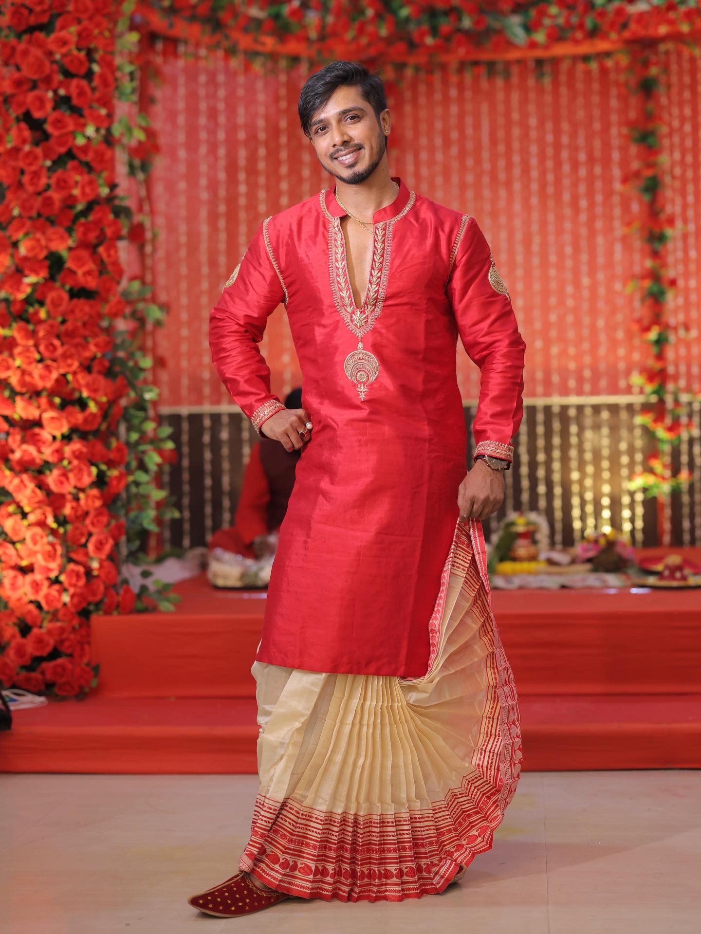 Pure Silk Embroidered Kurta