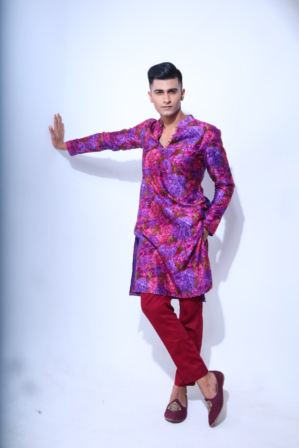 Chanderi Printed Kurta