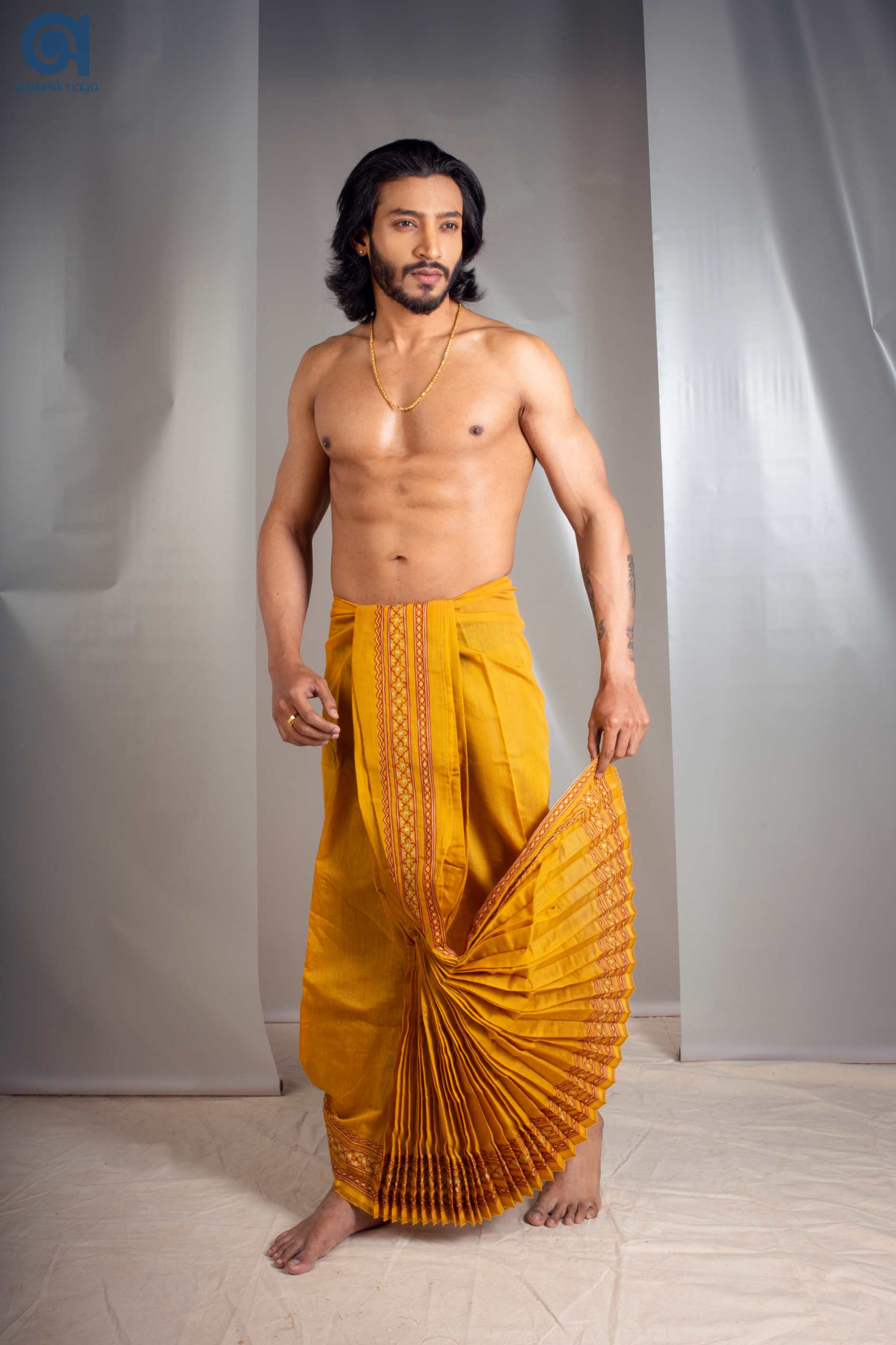 Chanderi Embroidered Dhoti