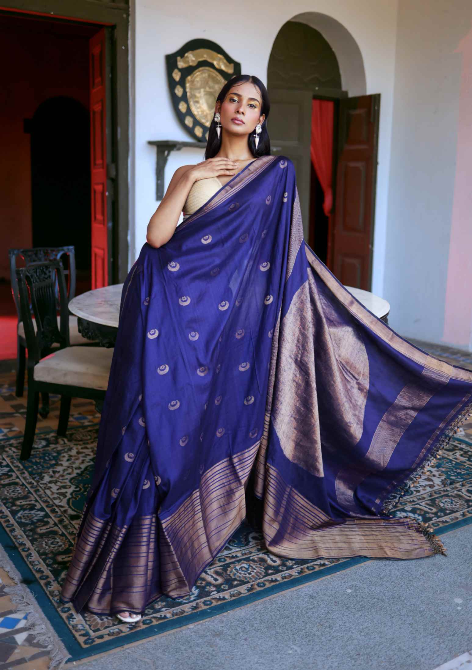 Pure Silk Chandbali Saree